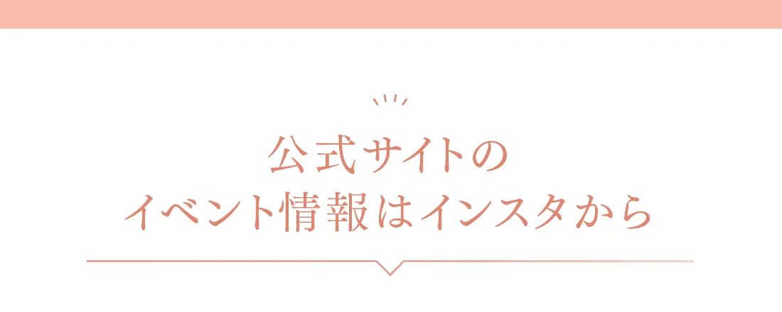 公式サイトのイベント情報はインスタから